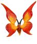 Preview: Orchideenstab - Schmetterling (normale Ausführung, gelb-rot)